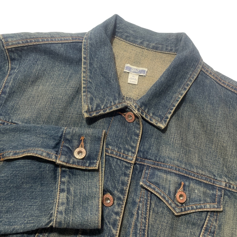 Gap XL Distressed‎ Jean Jacket With